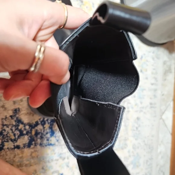 Leather Tire Black Transparent Chunky Boot Size 39 - Picture 13 of 14